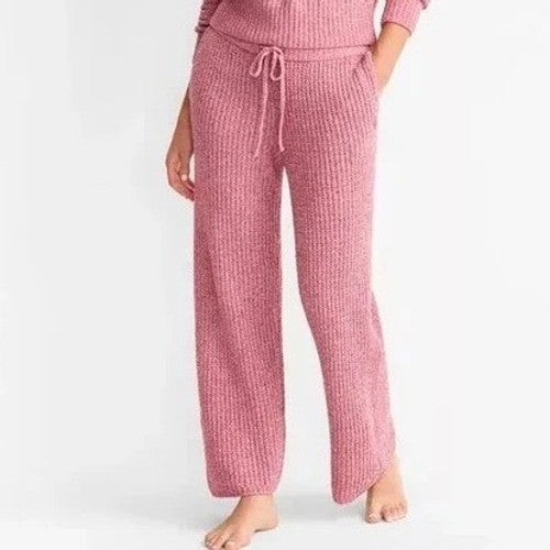 State of Day Intimates Knit Lounge Pants Womens XS Crimson Red Marl Drawstring
