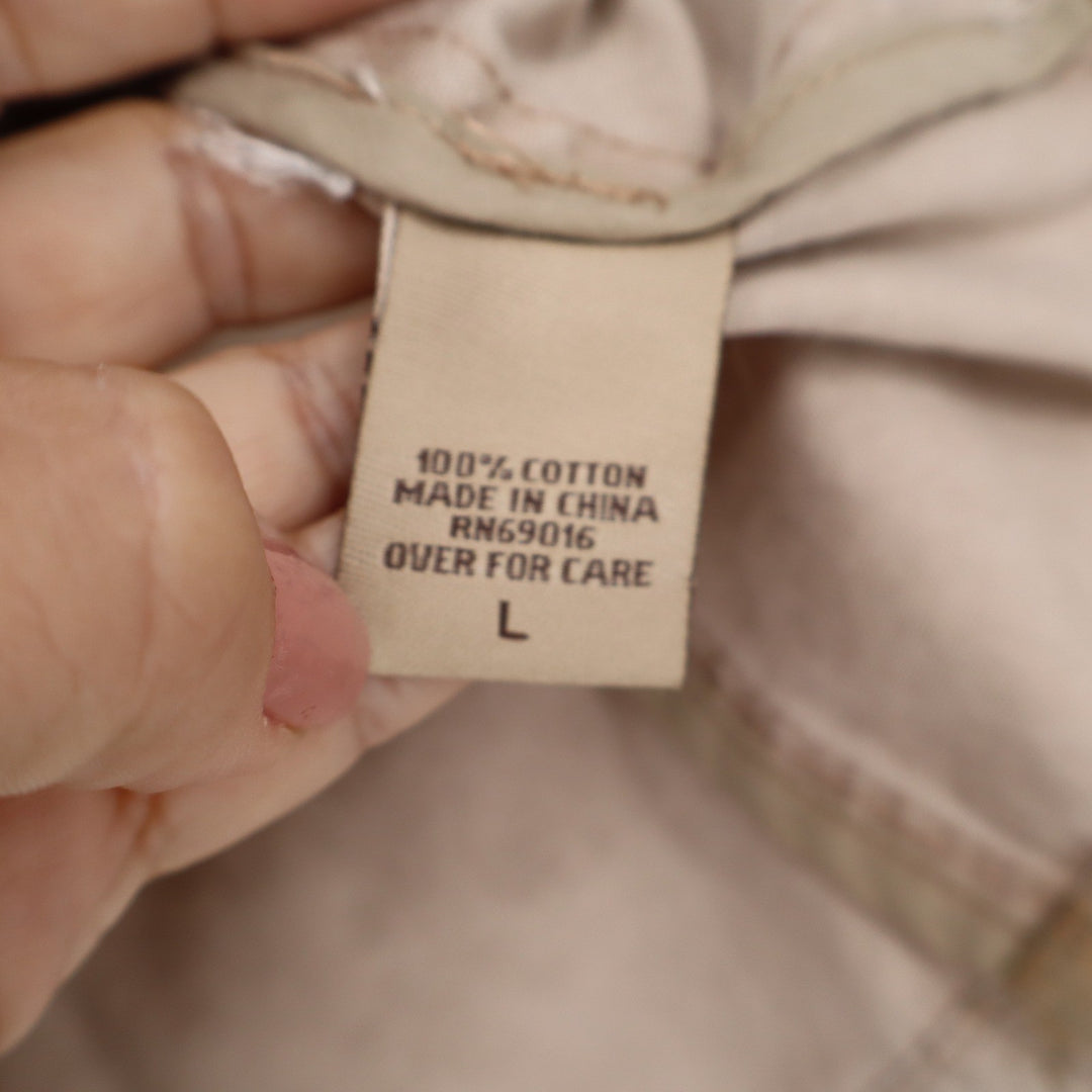 RuffHewn Wellworn Women's Tan Floral Cotton Utility Blazer Jacket Size L