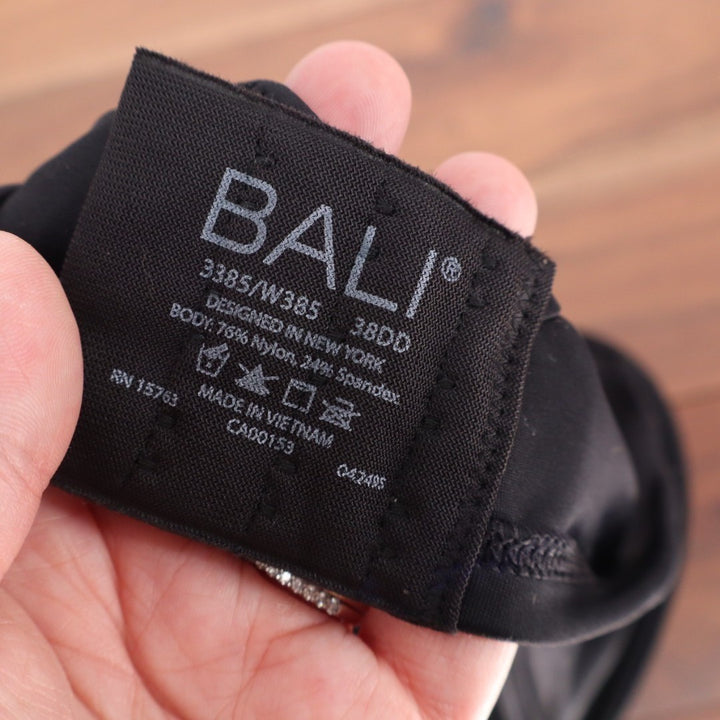 Bali Passion for Comfort Underwire Minimizer Bra Womens 38DD Black Seamless