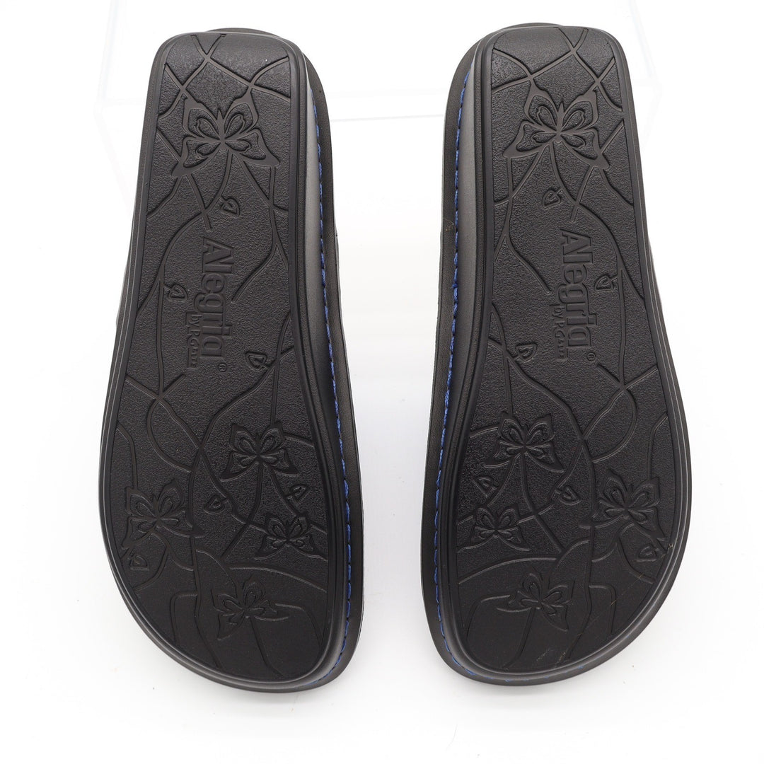 Alegria by PG Lite Blue Textured Thong Sandals Comfort Slides Size 38