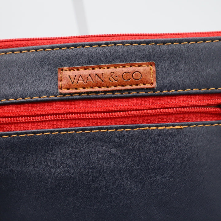 Vaan & Co Leather Colorblock Crossbody Bag Multicolor Rainbow Strap