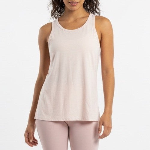 Outdoor Voices Ribbed Tank Top Pink XL Modal Elastane Racerback
