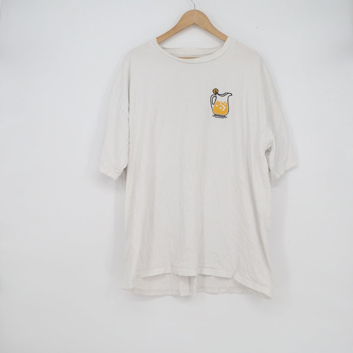 Converse Mens XXL White Lemon Tree Graphic T-Shirt Oversized Fit 100% Cotton