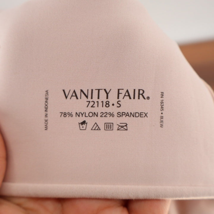 Vanity Fair Lingerie T-Shirt Bra Womens Small Pink Stretch Beauty Back Smoothing
