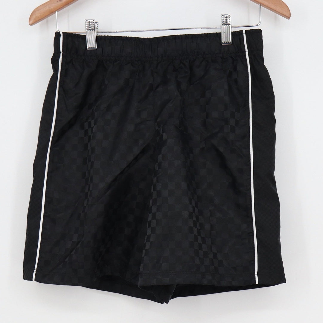 DSG Boys XL Woven Soccer Shorts Pure Black Checkered Athletic