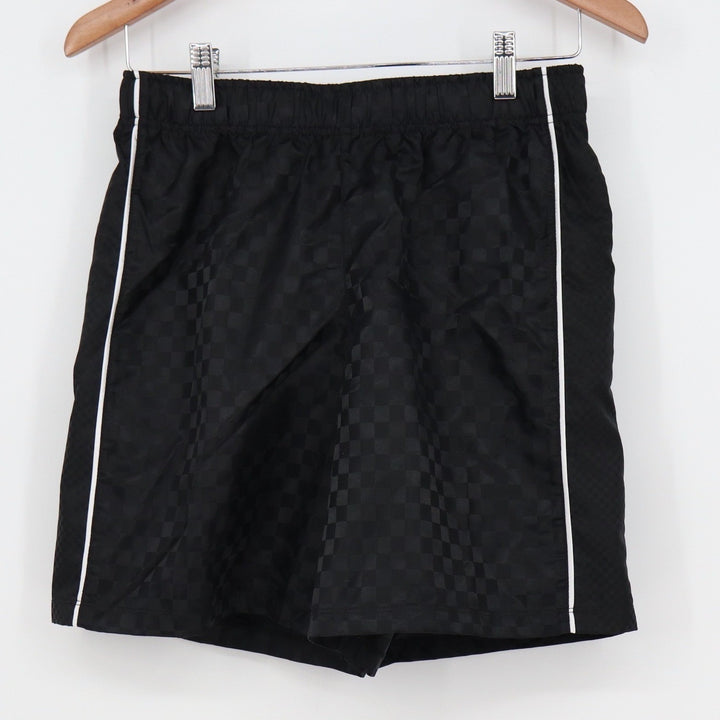 DSG Boys XL Woven Soccer Shorts Pure Black Checkered Athletic