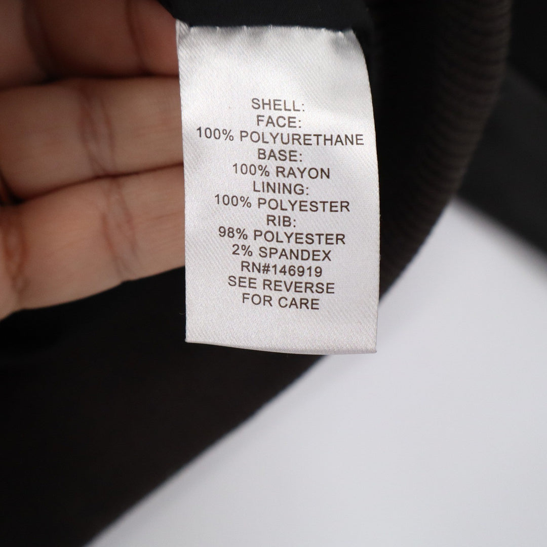 Rachel Rachel Roy Dark Brown Faux Leather Cropped Bomber Jacket XS