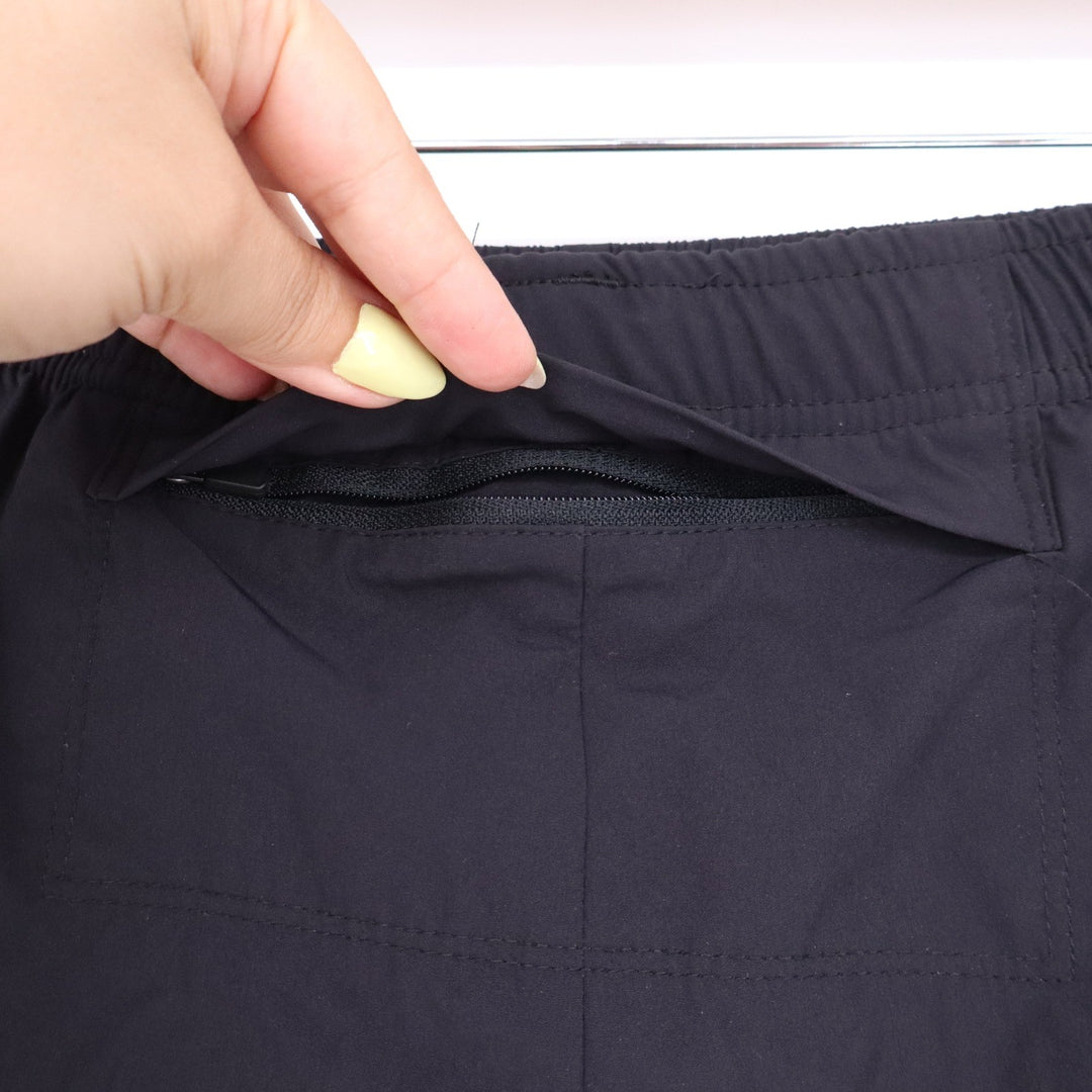 Pudolla Mens Hiking Pants Black Nylon Spandex Stretch Lightweight Size L