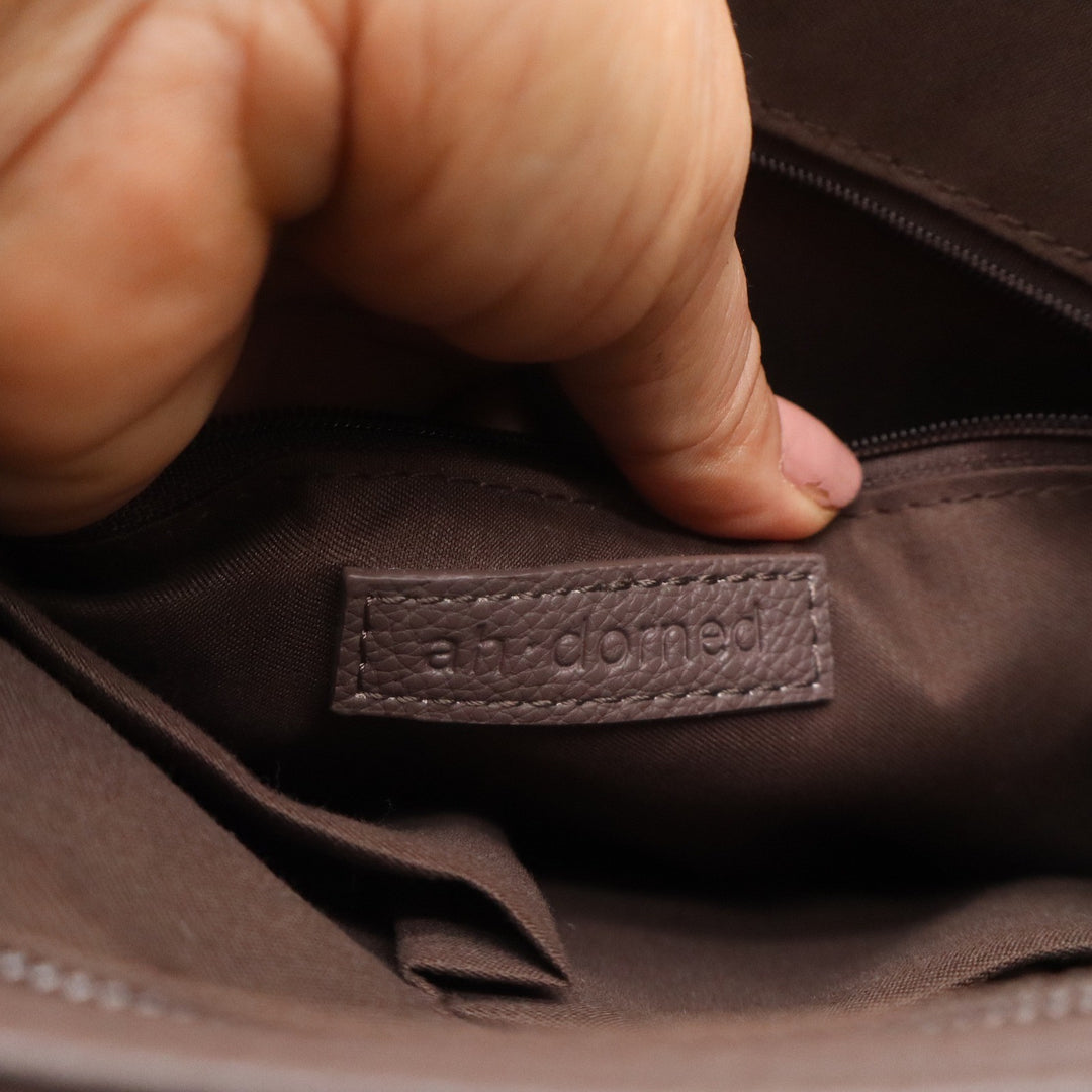 Ahdorned Brown Vegan Leather Messenger Bag with Southwestern Guitar Strap