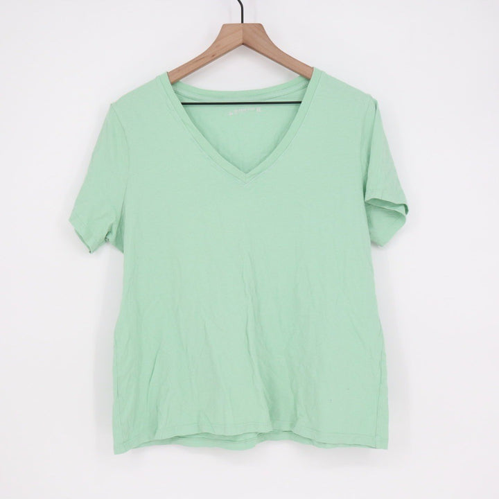 American Giant XL Seafoam Green V Neck T Shirt Made in USA Cotton