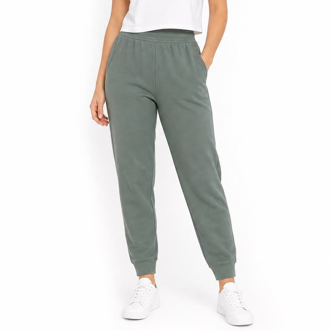 Eddie Bauer Lounge Womens Medium Green Jogger Pants Elastic Waist Soft Stretch
