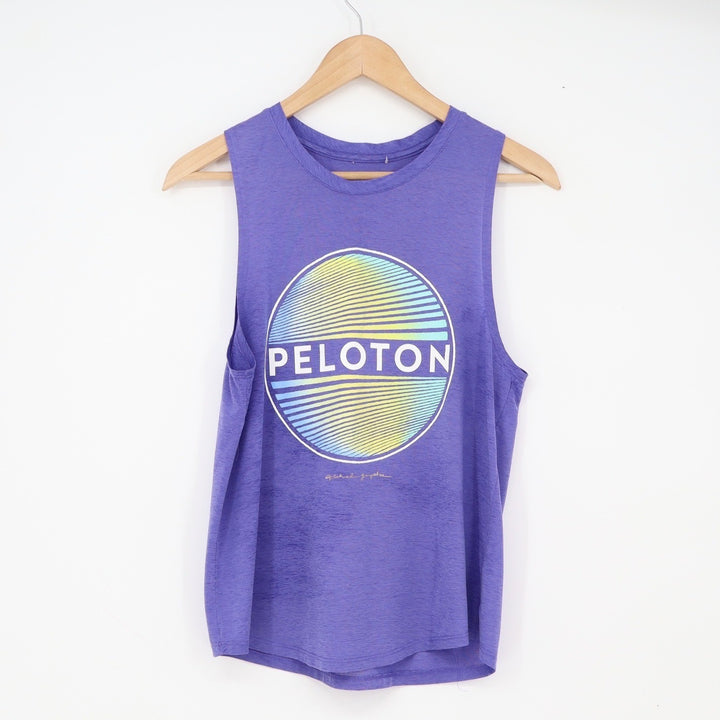Spiritual Gangster Tank Top Womens S Muscle Tee Purple Peloton Graphic Excellent