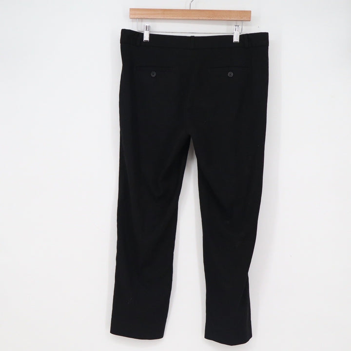Banana Republic Hampton Fit Black Tapered Dress Pants Wool Blend Trousers
