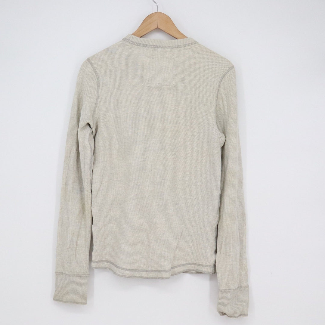 Abercrombie & Fitch Mens Muscle Fit Waffle Knit Thermal Shirt Gray Small
