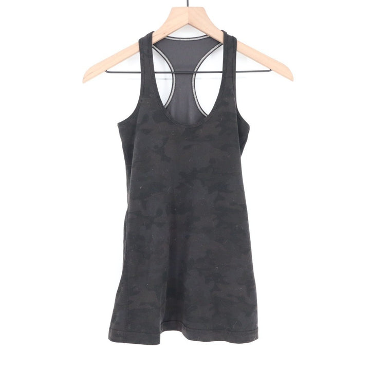 Lululemon Athletica Tank Top Womens Black Camo Racerback Scoop Neck Pullover