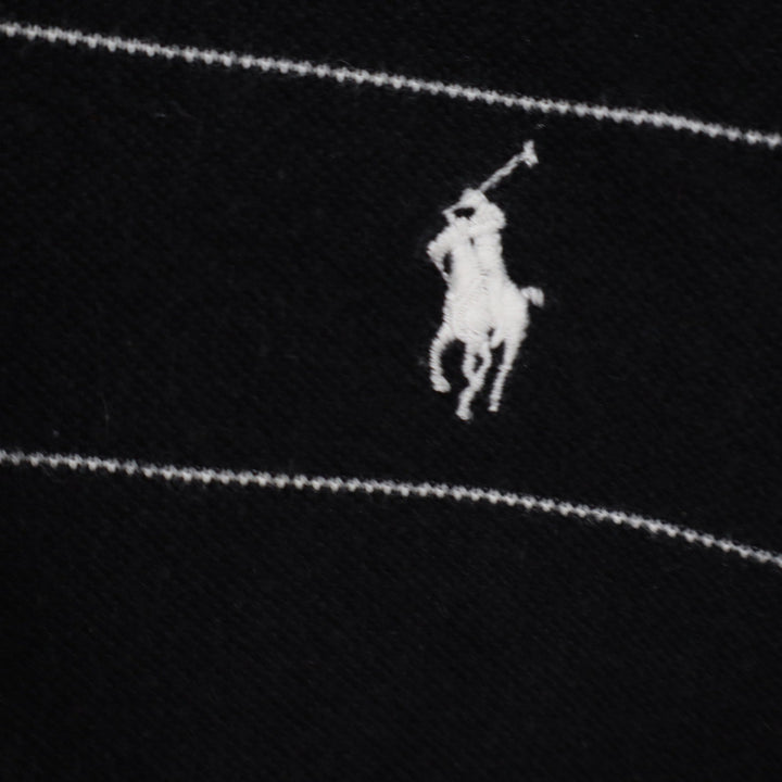 Polo Ralph Lauren Polo Shirt Mens 2XB Big Black Striped Button-down Excellent