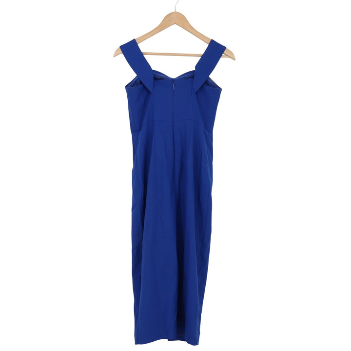 Gabrielle Union Dress Womens XS Sheath Midi Royal Blue Wrap Front Excellent