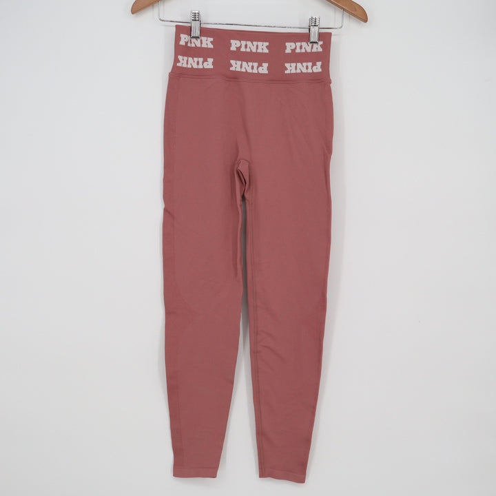 Victoria's Secret PINK Seamless High Waist Logo Leggings Rose Mauve Small