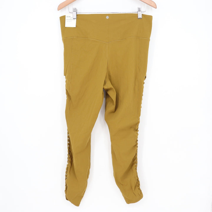 Calia Inspire Crochet 7/8 Leggings Olive Bronze High Rise XXL
