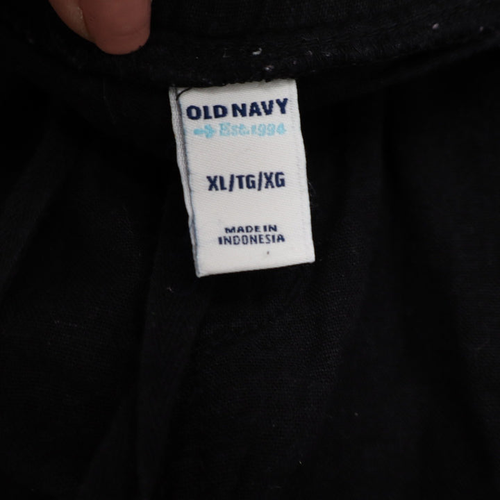 Old Navy Womens XL Black Linen Blend Drawstring Casual Shorts