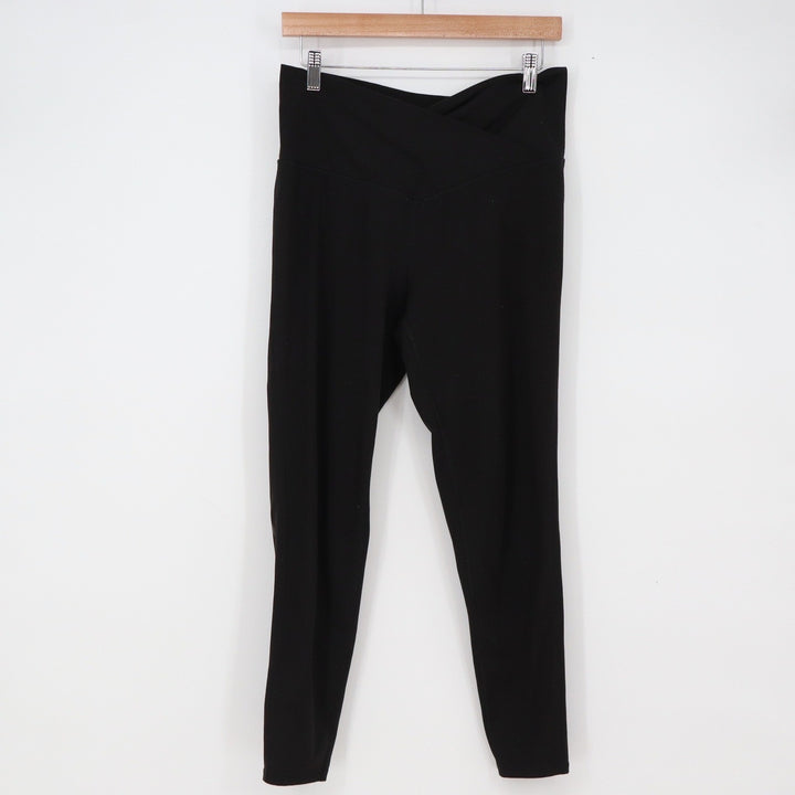 DSG Leggings Womens M Crossover Waist Black High Rise Stretch Good