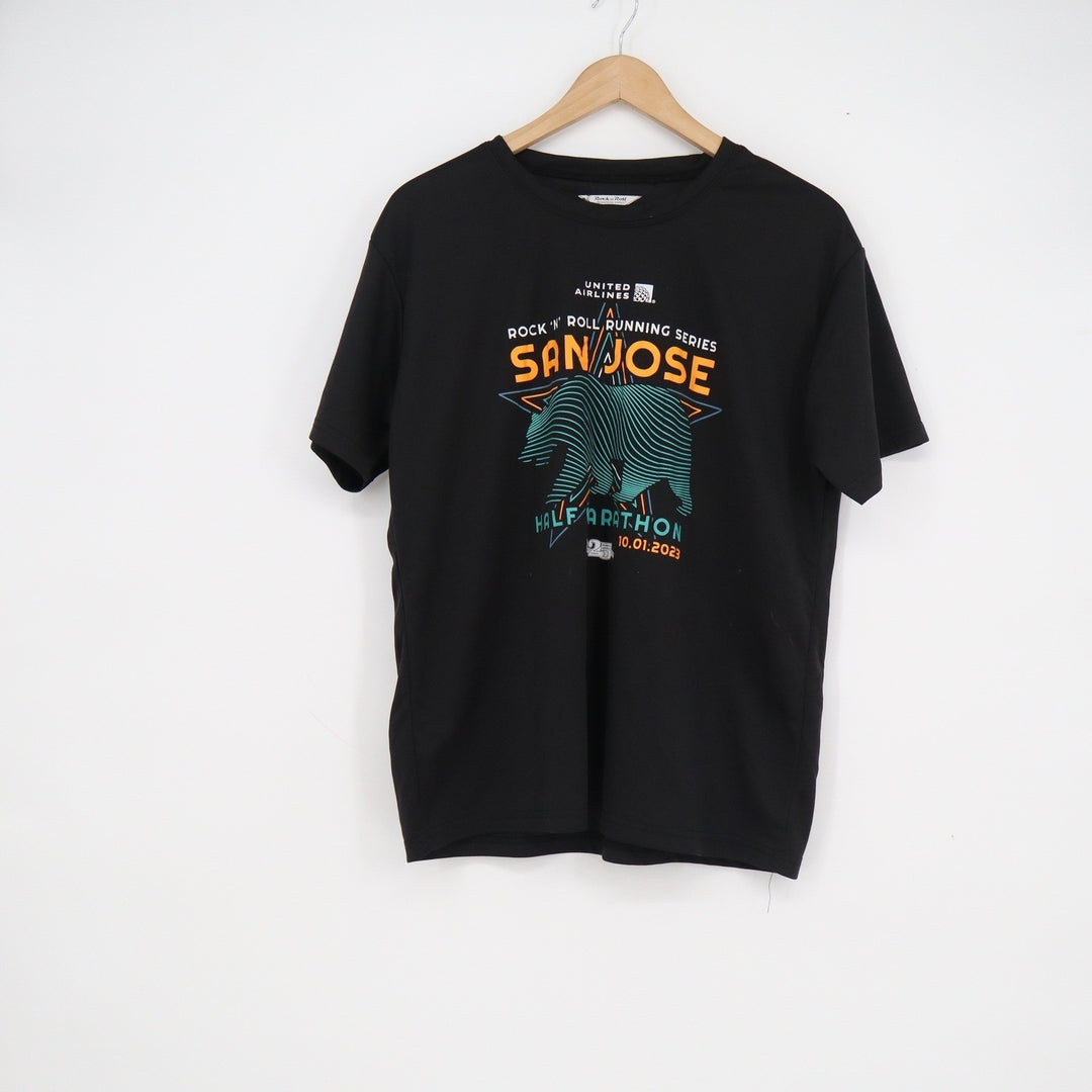 Rock n Roll Running Series San Jose Half Marathon 2023 Men M Black T-Shirt M