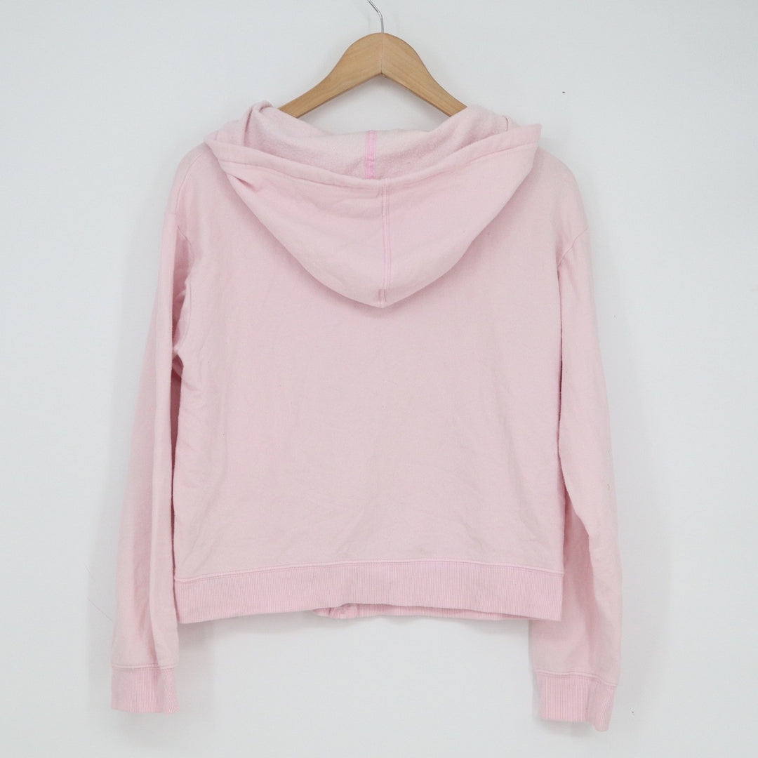 Auden Womens Pink Full Zip Fleece Hoodie Sweatshirt Size M Pockets