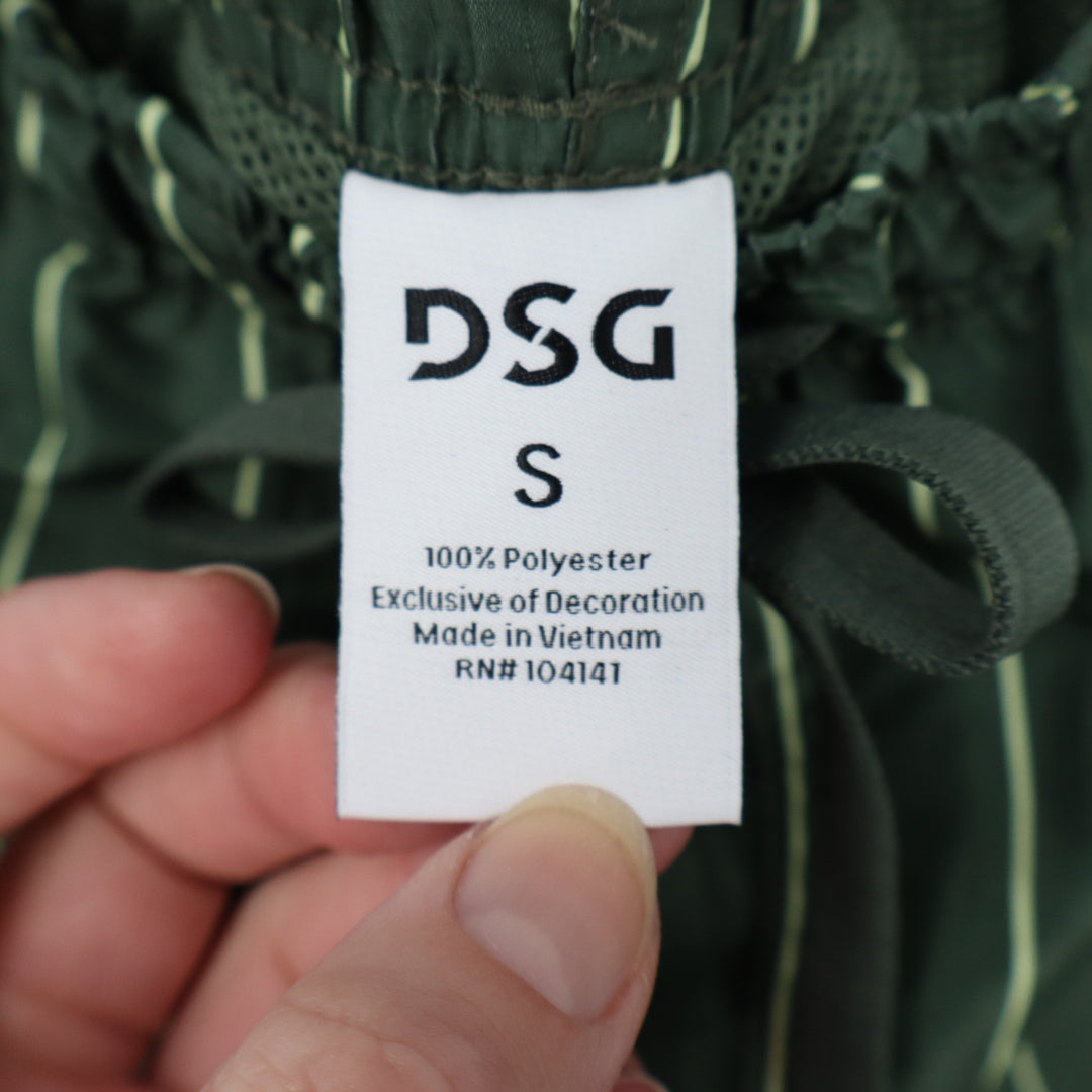DSG Mens 6" Rec Short Pinstripe Muted Olive Green Water Repellent S