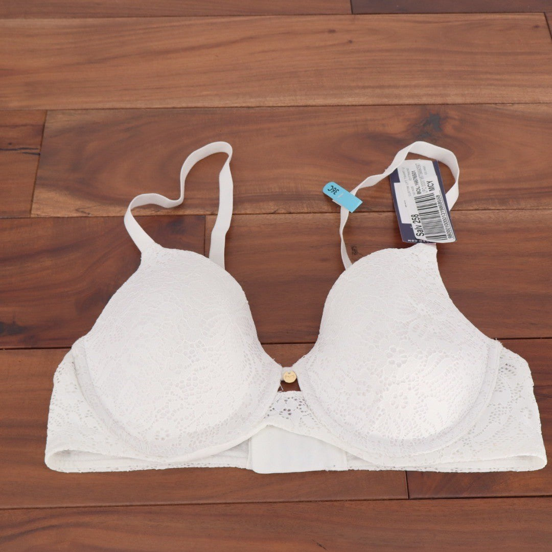 Maidenform Custom Lift Lace T-Shirt Bra White Underwire DM2423 36C