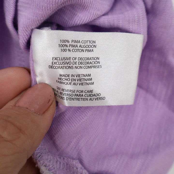 Orvis Womens Lavender Purple 100% Pima Cotton Slub Short Sleeve T-Shirt Size M