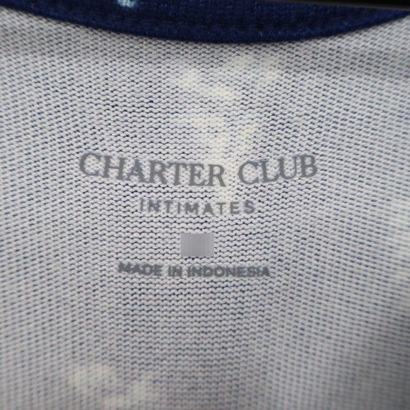 Charter Club Intimates Womens XL Navy Blue Forest Print Soft Knit Sleepshirt NEW