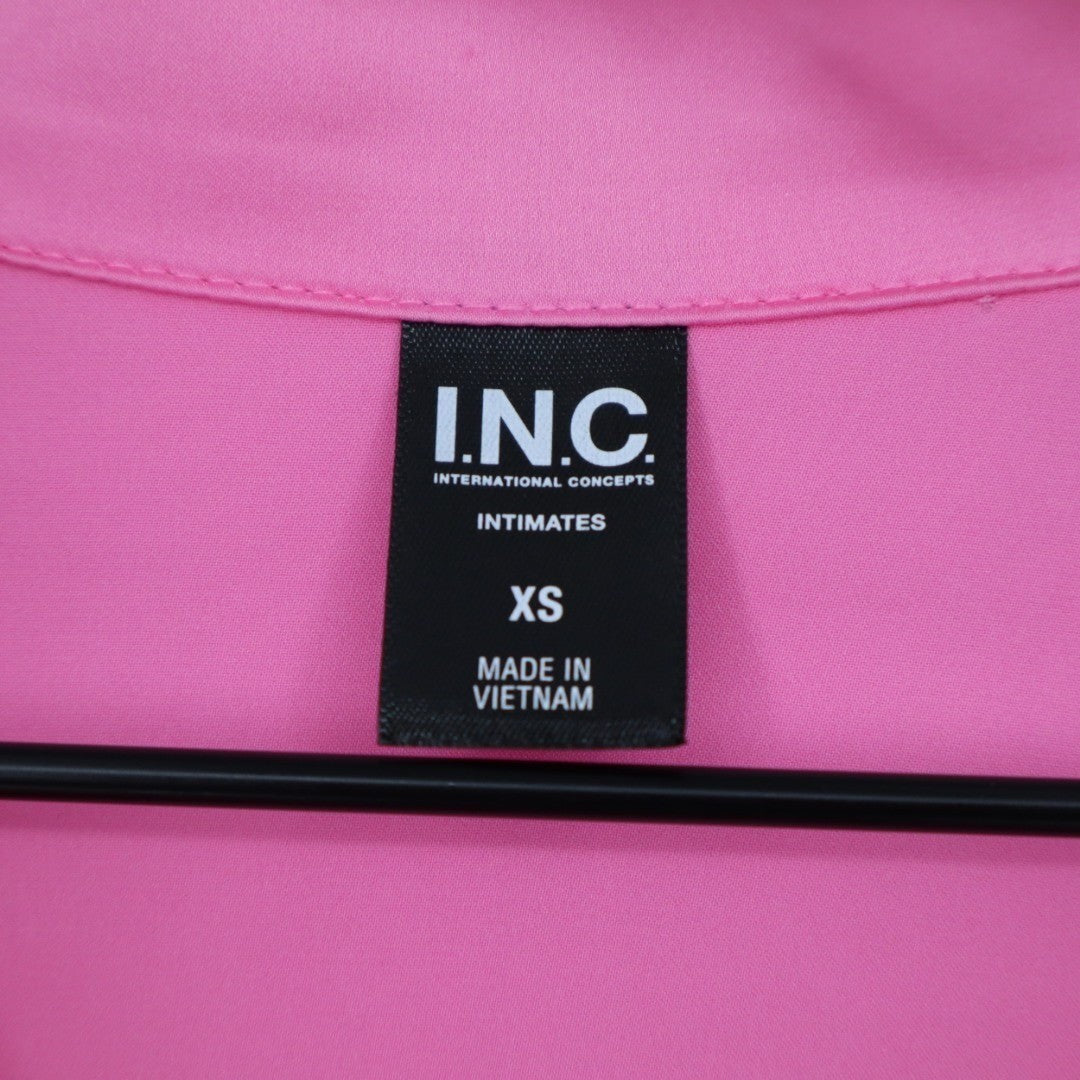 INC International Concepts Intimates Sleepwear Top Womens XS Pink Short Sleeve