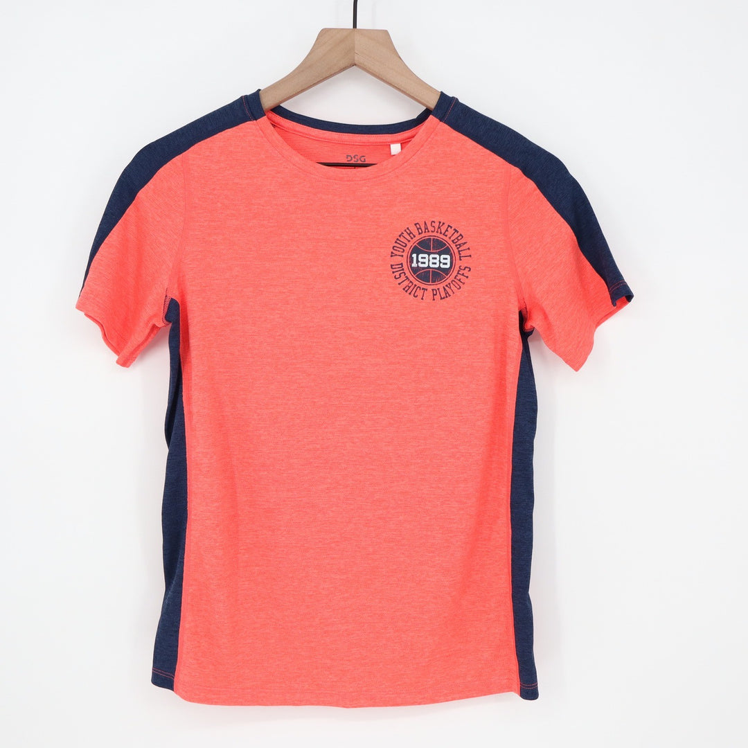 DSG Boys L 14-16 Pieced Graphic Movement Tee Cabana Coral Navy Blue