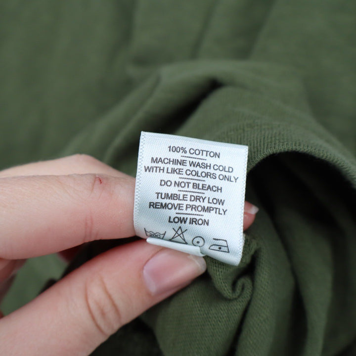 American Giant Mens Olive Green Crew Neck Short Sleeve Tee Made in USA Size S