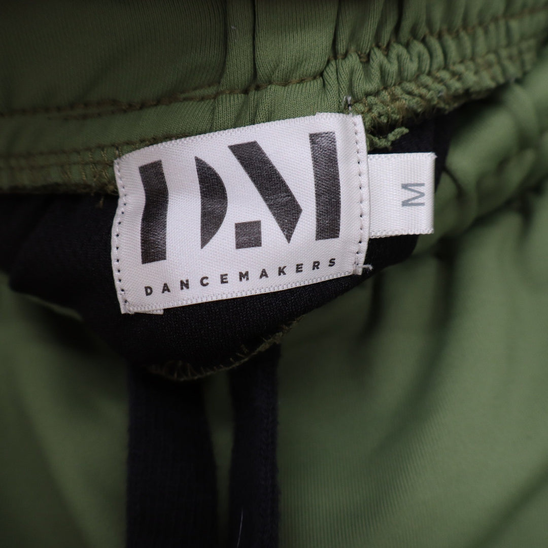 Dancemakers Mens Olive Green Logo Side Stripe Jogger Pants Size M Activewear