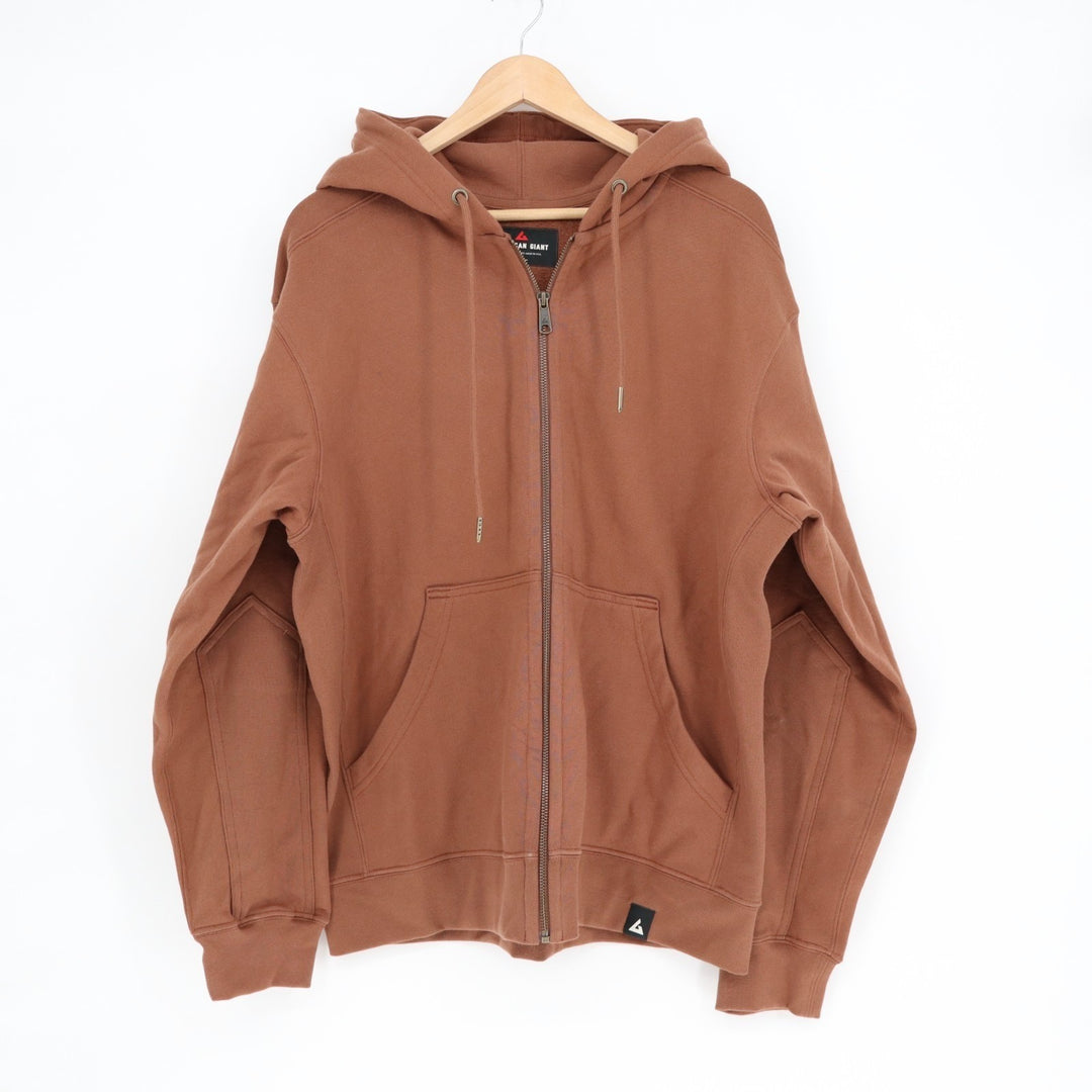 American Giant Classic Hoodie Mens Medium Rust Full Zip Cotton Fleece Lined