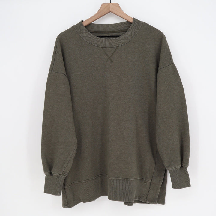 Aerie Womens Oversized Crewneck Sweatshirt Olive Green Size M