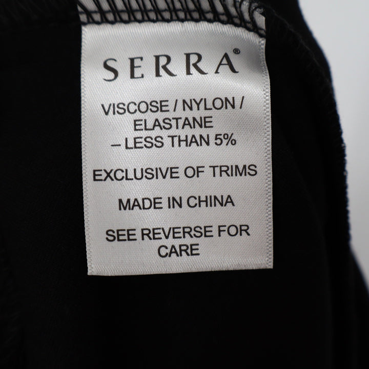 Serra Womens Black Ponte Knit High Waisted Seamed Leggings Pants Size 10