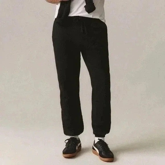 American Giant Classic Sweatpants Mens Large Black Cotton Tapered Leg Jogger