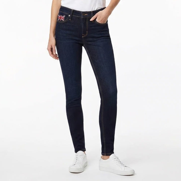 Hudson Womens Skinny Jeans Dark Indigo Wash Made in USA Size 26 DVA 954