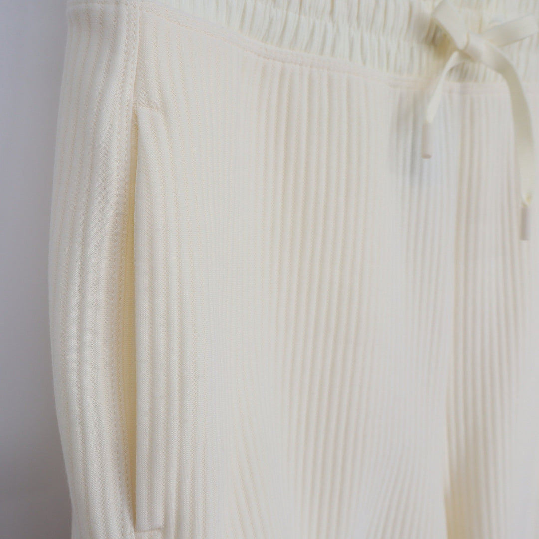 DSG Womens So Soft Ottoman Jogger Light Cream Ribbed Knit Pants Size S
