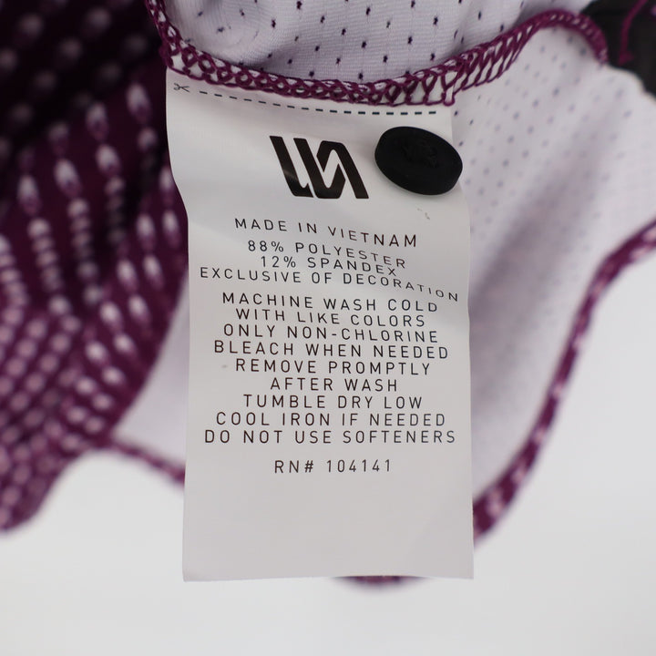 VRST Mens Contrast Printed Polo Shirt Black Cherry Geometric Golf Top Large