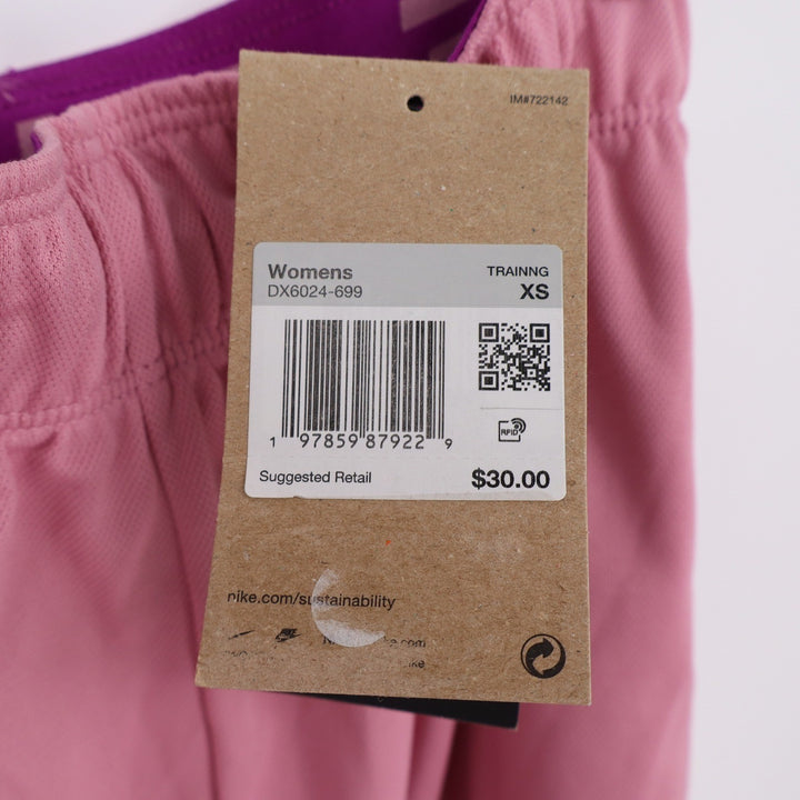 Nike Womens Dri-FIT Training Shorts Pink Athletic Running XS NEW