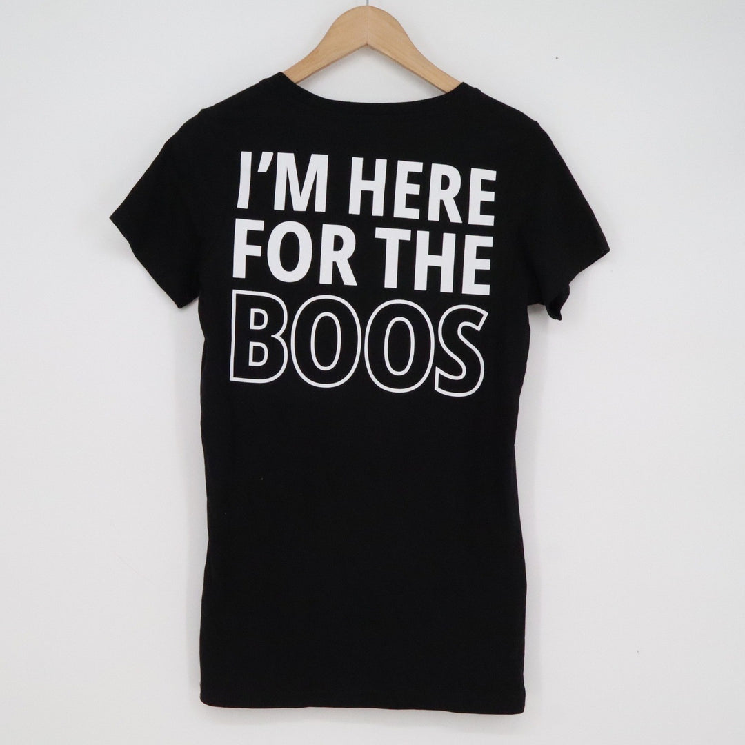 Bacardi Rum Im Here For The Boos Black Graphic T-Shirt Mens Medium Halloween