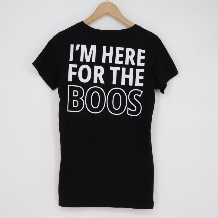 Bacardi Rum Im Here For The Boos Black Graphic T-Shirt Mens Medium Halloween