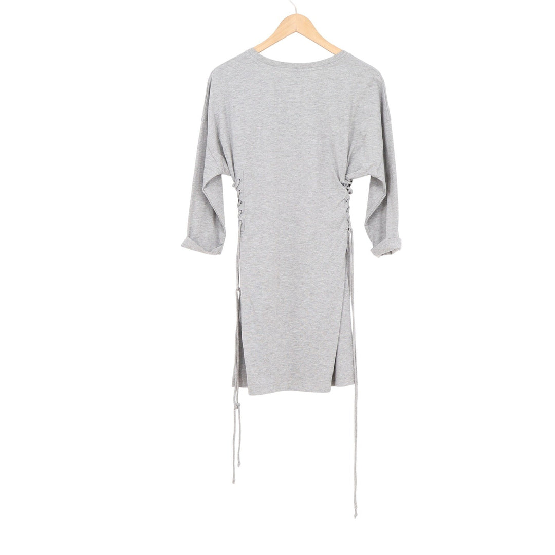 Topshop Womens Heather Gray Side Lace Up Tunic Dress Size 6