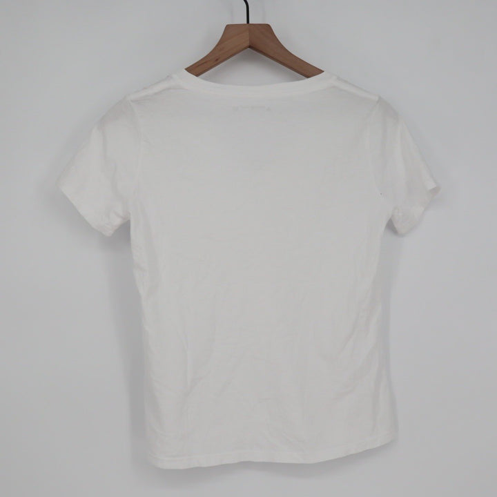 American Giant Classic V Neck T Shirt White Cotton Made USA Size XS