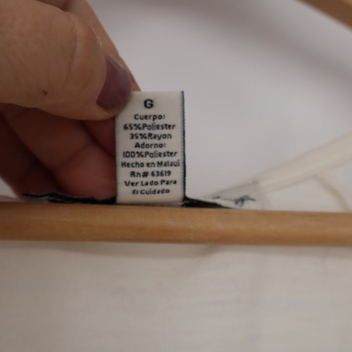 French Laundry Cream Sheer Raglan 3/4 Sleeve Tie Front Blouse Large