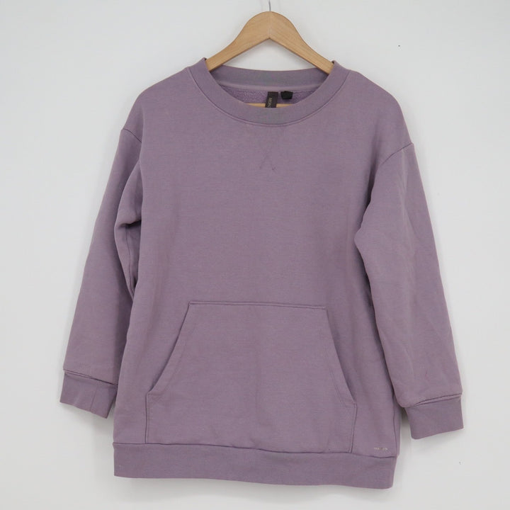 Mondetta Womens Purple Mauve Crewneck Sweatshirt Kangaroo Pocket Small