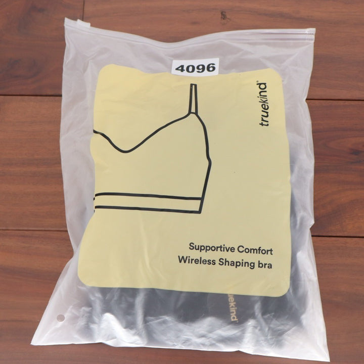 Truekind Supportive Comfort Wireless Shaping Bra Large Black Seamless Stretch
